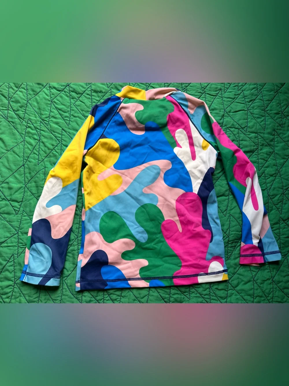 Kids Long-Sleeve Rash Guard Swim Shirt in Multi Color